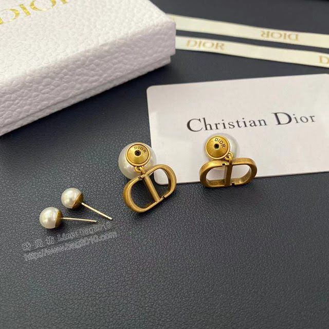 Dior飾品 迪奧經典熱銷款復古銅色金色耳釘耳環  zgd1407